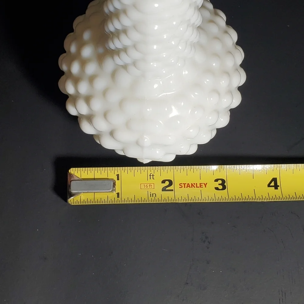 Vintage Hobnail Milk Glass Wht Bud Vase EO Brody Co USA Cottage Core MCM EUC
